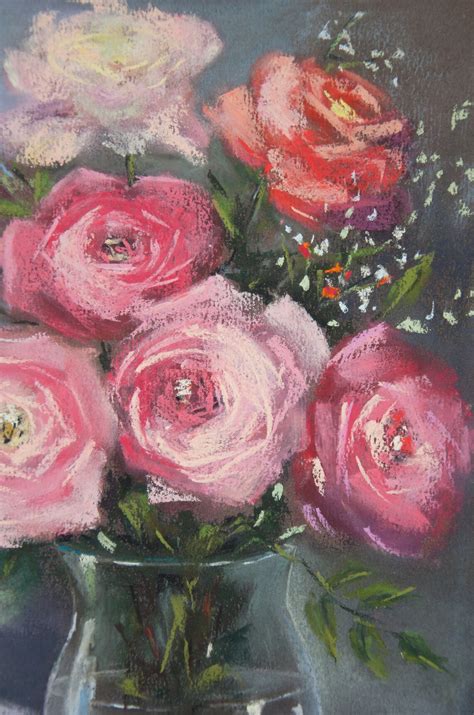 Flowers Pastel Painting Floral Pastel Drawing Original Art - Etsy