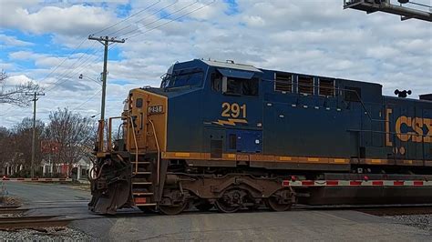 Csx Freight Train M Headed Southbound In Monroe Nc With Csxt In