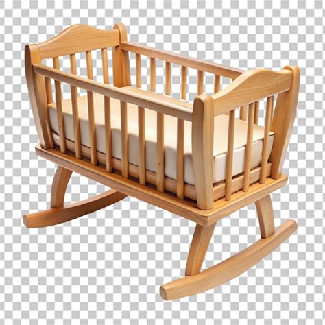 Wooden Cradle On Transparent Background Premium Ai Generated Psd