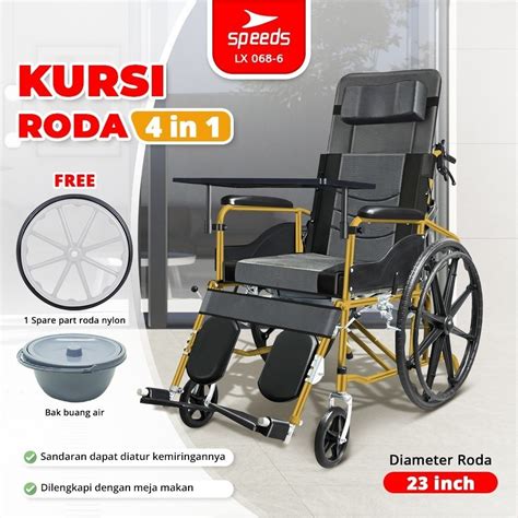 Jual Speeds Kursi Roda 4in1 Wheel Chair Alluminium Traveling Bisa Masuk