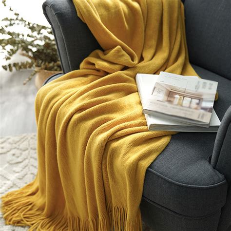 Tassel Knitted Sofa Blanket Apollobox