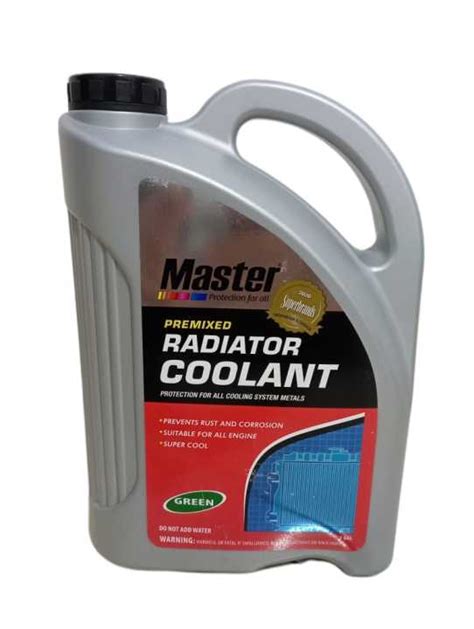 AIR RADIATOR COOLANT MASTER PREMIXED GREEN HIJAU 1 GALON 4 LITER