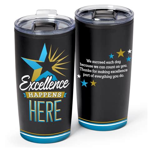 Excellence Happens Here Teton Stainless Steel Tumbler 20 Oz Positive