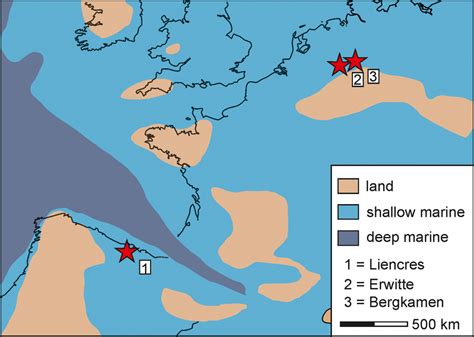 Palaeogeographic Map Simplified Palaeogeographic Map Of Western Europe