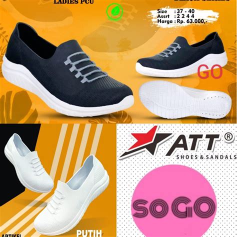 Jual Sogo Att Swl Sepatu Slip On Wanita Karet Sneakers Anti Air