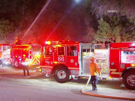 Firefighters Battle Brush Fire On Glendora Mountain