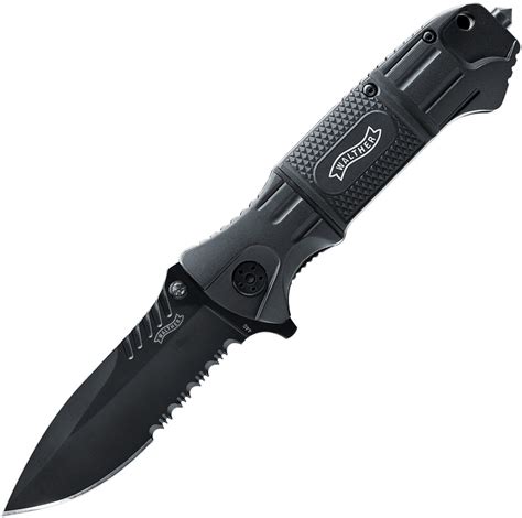 WAL50715 Walther Black Tac Linerlock Pocket Knife