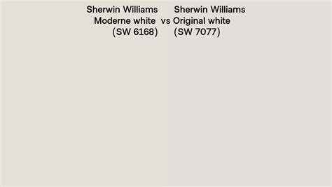 Sherwin Williams Moderne White Vs Original White Side By Side Comparison