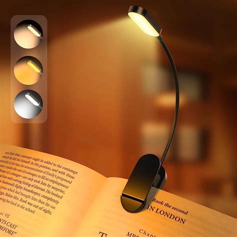 Led Rechargeable Book Light For Reading In Bed Eye Caring Color