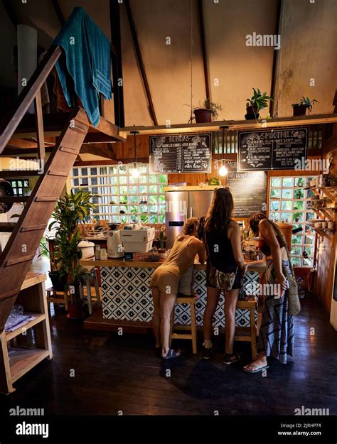 A Vertical Shot Of The People Ordering In The Cafe In Uvita Costa Rica