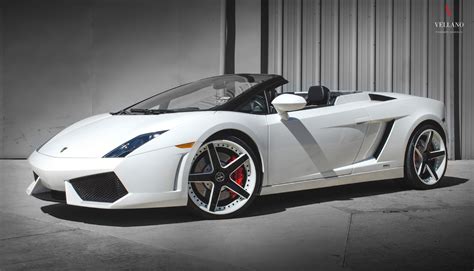 White Lamborghini Gallardo Black Rims