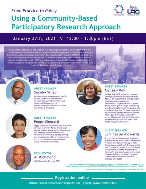 Community Based Participatory Research Opportunities From Detroit Urc