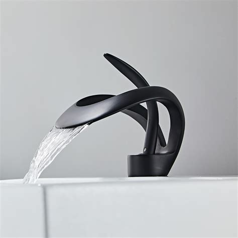 Modern Elegant Waterfall Bathroom Faucet Single Handle Sink Faucet ...