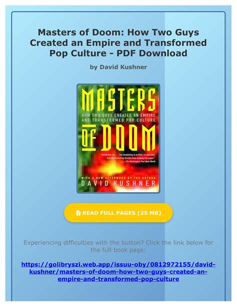 Download Masters Of Doom How Two Guys Created An Empire And