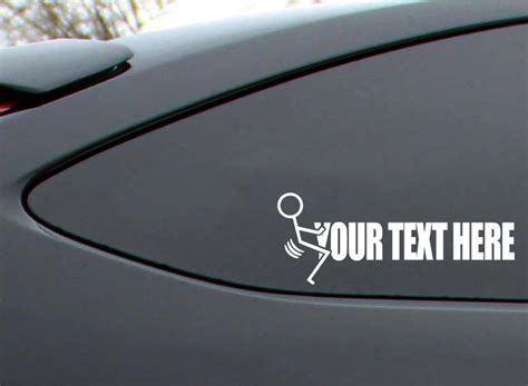 Custom Fuck It Stick Figure Vinyl Decal Sticker Personalized Laptop Sticker Car Decals