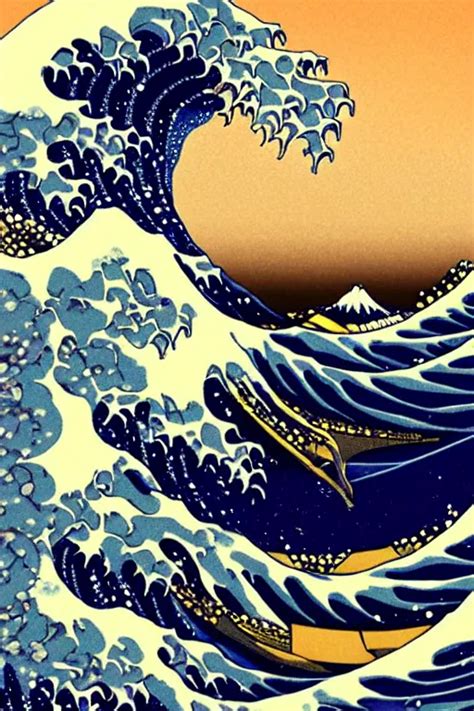 The Great Wave Off Kanagawa By Van Gogh Stable Diffusion Openart