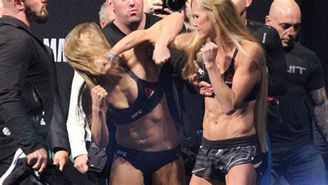 Ronda Rousey Holly Holm Separated After Weigh In Confrontation