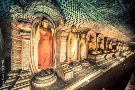 Buddha statues in Dambulla Cave Temple, Srilanka Stock Photo | Adobe Stock