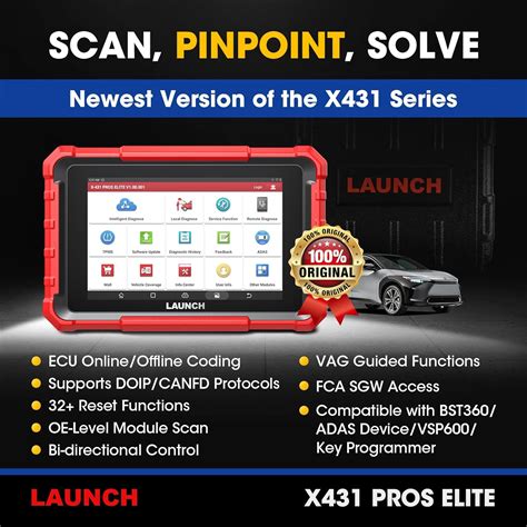 Launch X431 PROS Elite Car Diagnostic Tool for Full System
