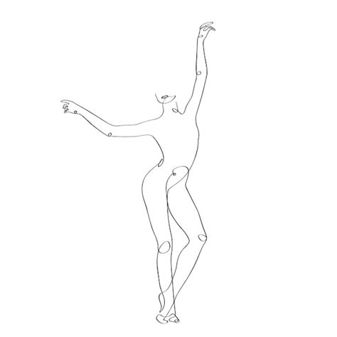 Premium Vector | Female dancing pose standing elegant minimalist ...