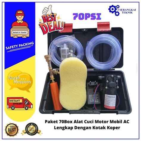 Jual Paket 70Box Alat Cuci Motor Mobil AC Lengkap Dengan Kotak Koper Di