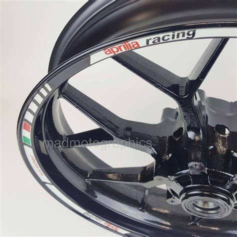 Aprilia Racing Motorcycle Wheel Stickers Set Decals Rim Etsy