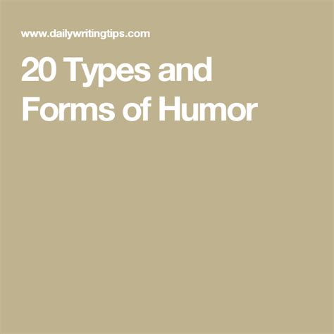 20 Types and Forms of Humor | Humor, Daily writing, Homeschool language ...