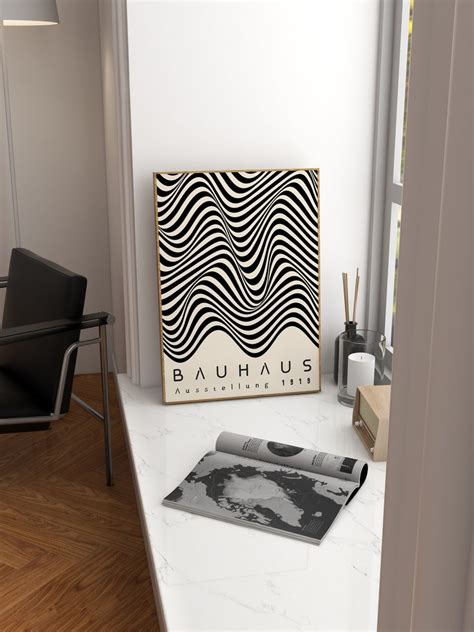 Bauhaus Printable Exhibition Poster Mid Century Modern Print Etsy