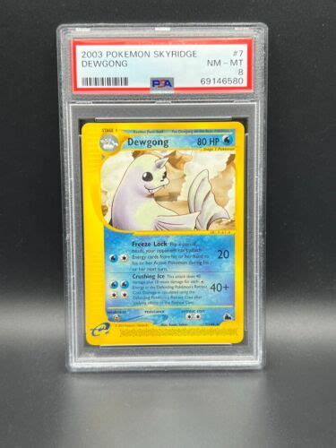 Pokemon PSA 8 NM MT Dewgong 7 144 Skyridge Non Holo 2003 E Reader S