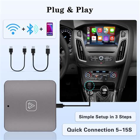 Adaptador Inal Mbrico Autom Tico Android Para Coche Convertir Oem