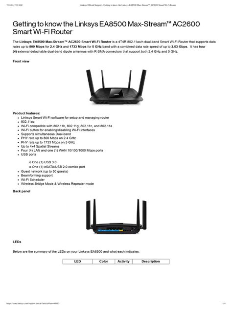 Linksys Official Support Getting To Know The Linksys Ea8500 Max Stream™ Ac2600 Smart Wi Fi