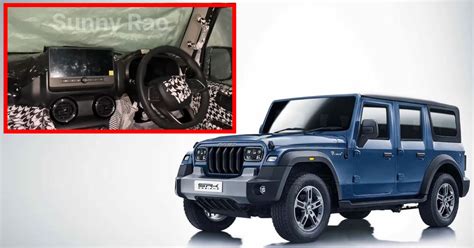 Upcoming 2024 Mahindra Thar 5 Door 4x4 Suv Interiors Spied On Video