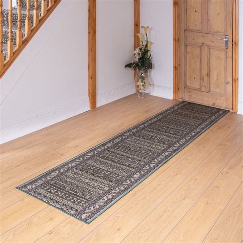 Ryma Green Hallway Carpet Runner