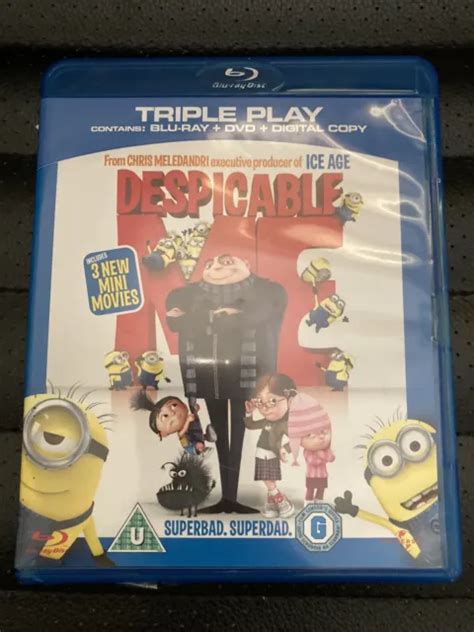 DESPICABLE ME TRIPLE Play 3 Disc Set Blu Ray Dvd Digital Copy EUR 1 74