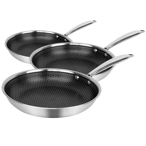 Stainless Steel Induction Honeycomb Frying Pan Non Stick Fry Cooking