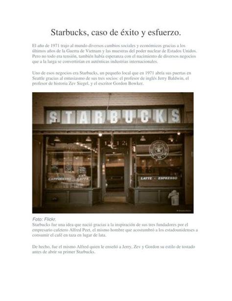 Starbucks Caso de Éxito y Esfuerzo El Mentor Personal uDocz