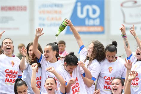 Fotos La celebración del ascenso del Sporting Femenino El Comercio