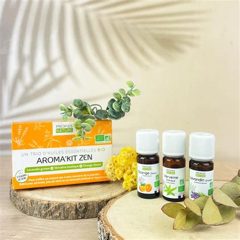 Aroma kit Zen 3 Huiles Essentielles Bio l unité de 30 ml à Prix