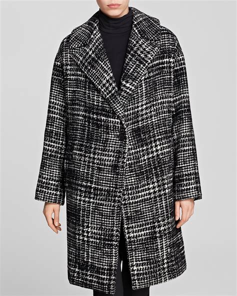 Dkny Oversize Houndstooth Coat Bloomingdales