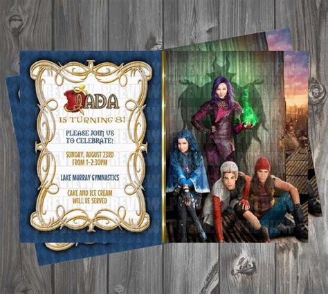 Disney Descendants Invitation