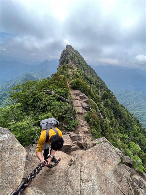 石鎚山 試しの鎖〜弥山〜天狗岳 ムーミンさんの石鎚山・堂ヶ森・二ノ森の活動日記 Yamap ヤマップ