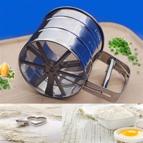 Hand Held Flour Semi Automatic Baking Tool Stainless Steel Cake