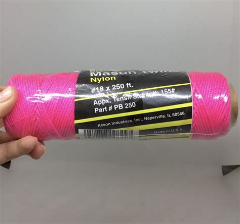 Keson Pb Foot Braided Mason Twine In Pink Ebay