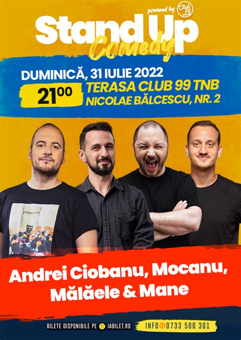 Bilete Stand Up La Club Tnb Terasa Cu Andrei Ciobanu Mocanu