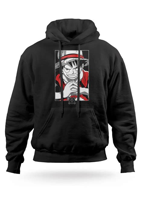 Felpa Con Cappuccio Monkey D Luffy Rubber One Piece Anime