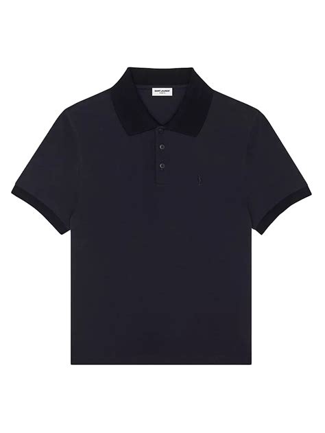 Shop Saint Laurent Cassandre Polo Shirt In Cotton Piqué Saks Fifth Avenue