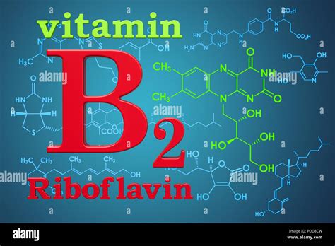 Vitamin B Riboflavin Chemical Formula Molecular Structure D