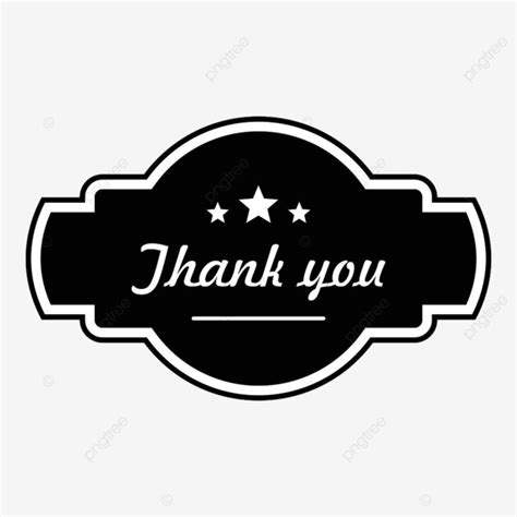 Thank You Card Silhouette Png Images Thank You Label Icon Black Card