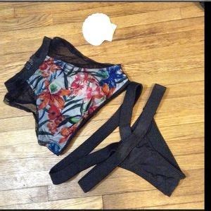 Swim White Mesh Floral Bikini Poshmark