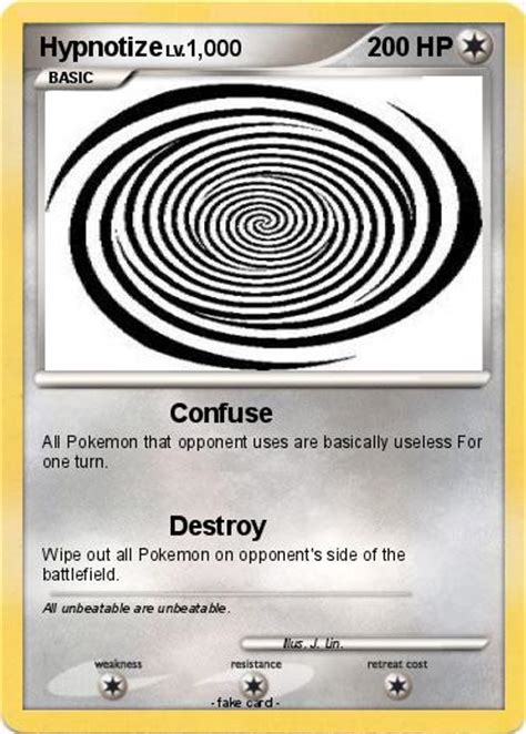 Pokémon Hypnotize 4 4 Confuse My Pokemon Card